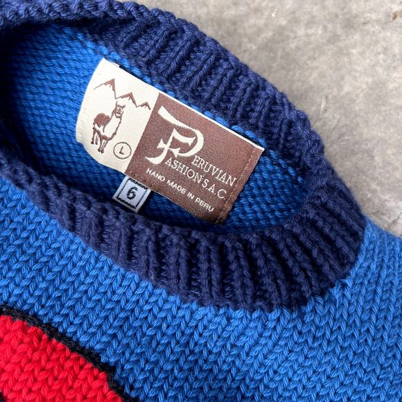 Peruvian Fashions Children's Alpaca Wool Hand Knitted Sweater Christmas Size 6 - Picture 2 of 8